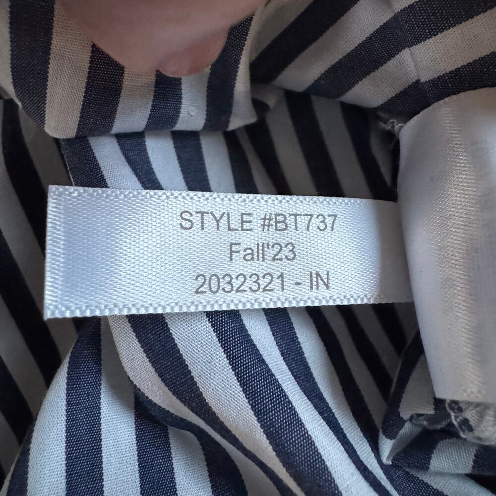 J.Crew Cropped Dark Evening Striped Garçon Shirt Size 10 NEW Womens Preppy NWT - Picture 14 of 14